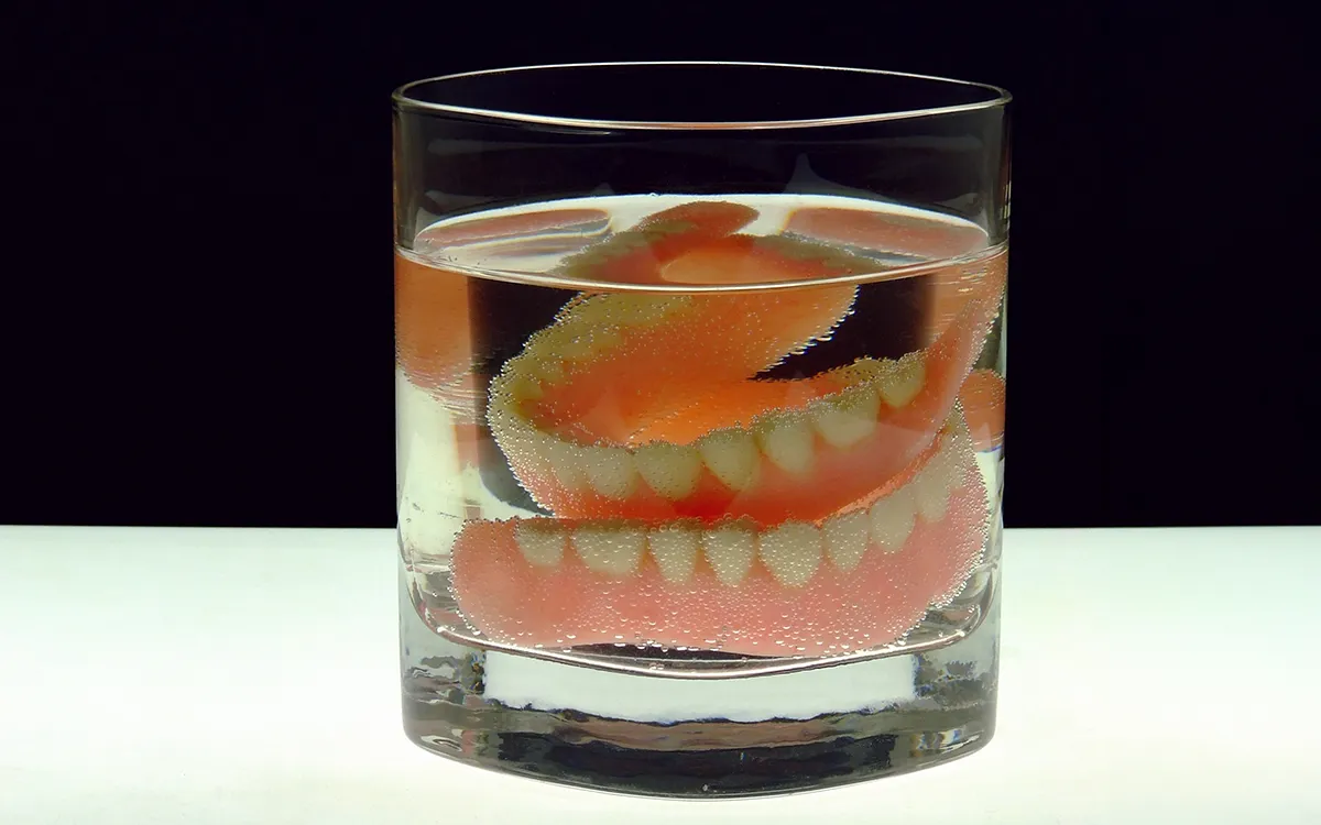 Soak dentures overnight
