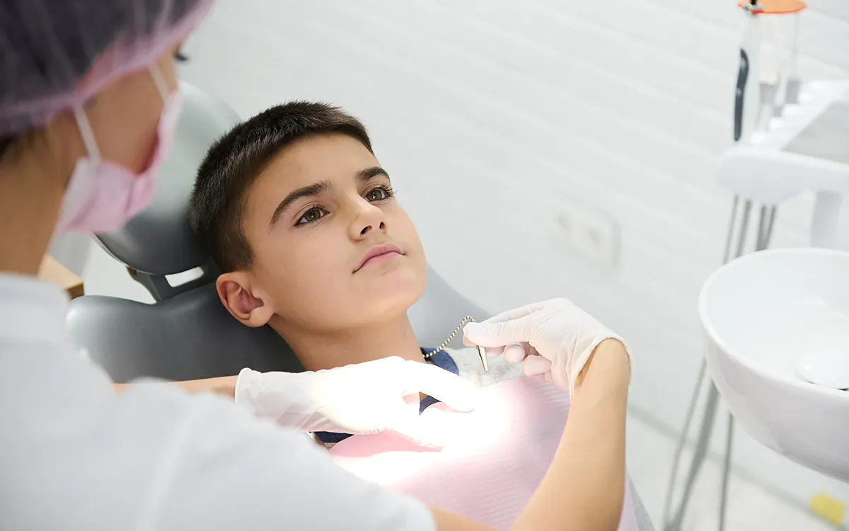 Child’s tooth turning grey